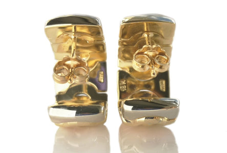Vintage 1990s 18k Gold Parentesi Earrings - Bloomsbury Manor Ltd