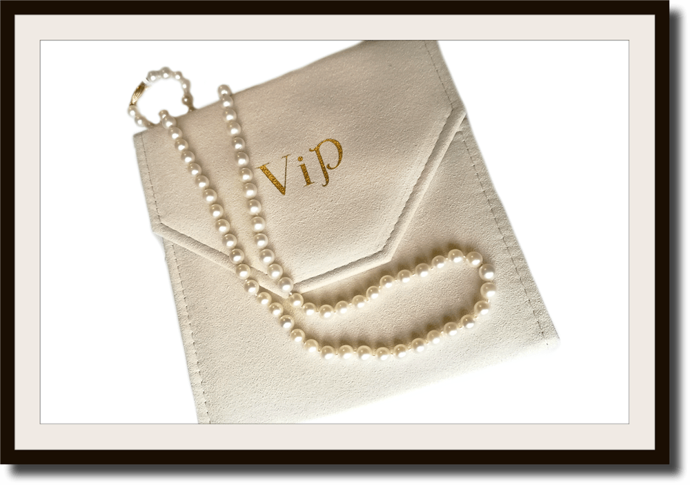 Vintage 1990s Cultured Hand Knotted Akoya Pearl Necklace 18k Clasp. - Bloomsbury Manor Ltd