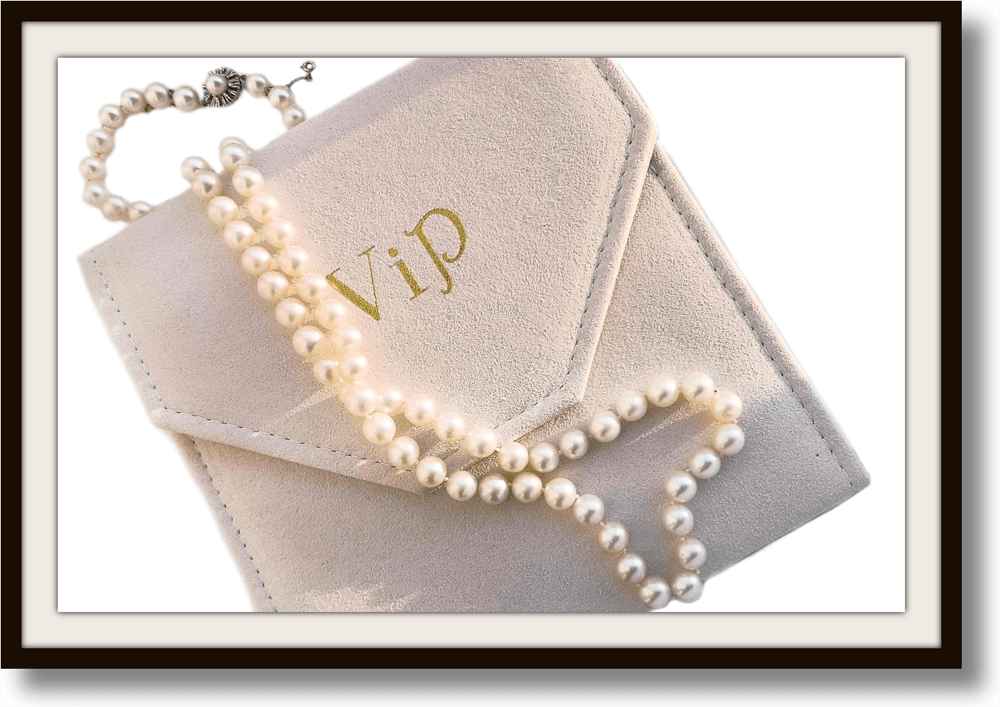 Vintage 7.8mm Cultured Akoya Pearl Hand - knotted Necklace with Pearl Clasp 23" - Bloomsbury Manor Ltd