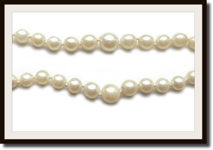 Vintage Akoya 18 inch Two Strand Knotted Graduated Cultured Pearl Necklace 18k Clasp - Bloomsbury Manor Ltd
