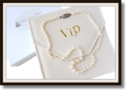 Vintage Akoya Cultured Pearl Hand Knotted Graduated Necklace Rose Cut Diamond Clasp 18in - Bloomsbury Manor Ltd