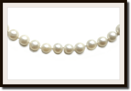 Vintage Akoya Vintage Pearl Necklace 18k Clasp 6.6mm 24 in - Bloomsbury Manor Ltd
