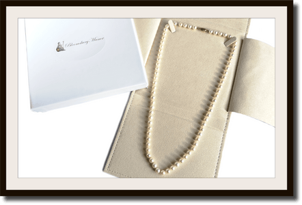 Vintage Akoya Vintage Pearl Necklace 18k Clasp 6.6mm 24 in - Bloomsbury Manor Ltd