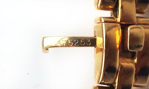 Vintage Cartier 18k Yellow Gold Maillon Panthere 3 - Row Necklace with Emerald Eyes - Bloomsbury Manor Ltd
