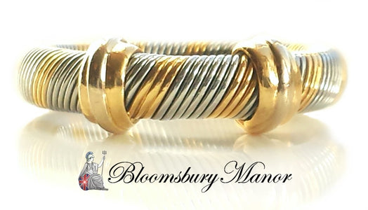 Vintage Cartier 1980s 18k Yellow Gold & Steel Ring - Bloomsbury Manor Ltd