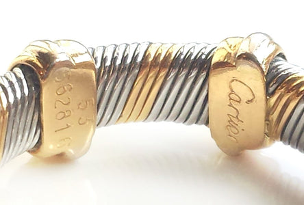 Vintage Cartier 1980s 18k Yellow Gold & Steel Ring - Bloomsbury Manor Ltd