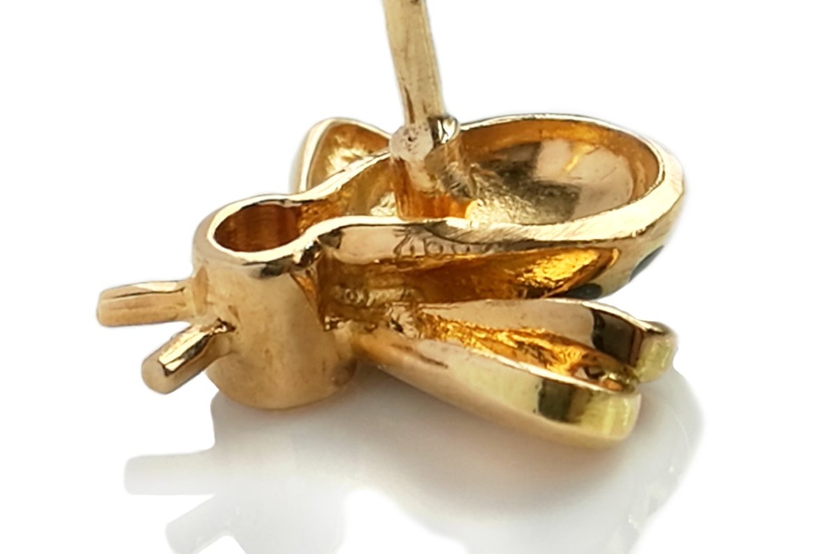 Vintage Cartier Diamond & 18k Gold Bumble Bee Earrings - Bloomsbury Manor Ltd