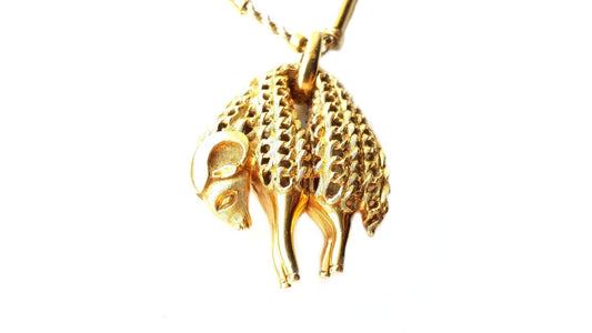 Vintage Cartier Toison D'Or Golden Fleece 18k Yellow Gold Pendant Necklace 18in - Bloomsbury Manor Ltd