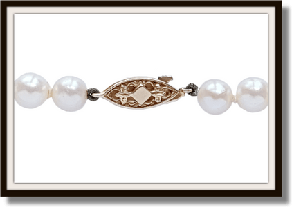 Vintage Cultured Graduated Knotted Pearl Necklace 21in 8.81mm - 5.87mm - Bloomsbury Manor Ltd