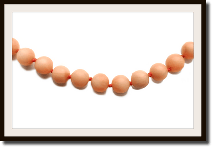Vintage Genuine Angel Skin Round Bead Coral Necklace - Bloomsbury Manor Ltd