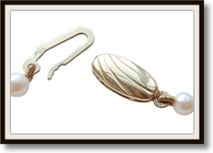 Vintage Graduated Knotted Akoya Cultured Pearl Necklace 20in 9K Gold Clasp - Bloomsbury Manor Ltd