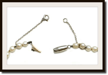Vintage Hand Knotted Graduated Cultured Pearl Necklace 19in 18k Clasp - Bloomsbury Manor Ltd