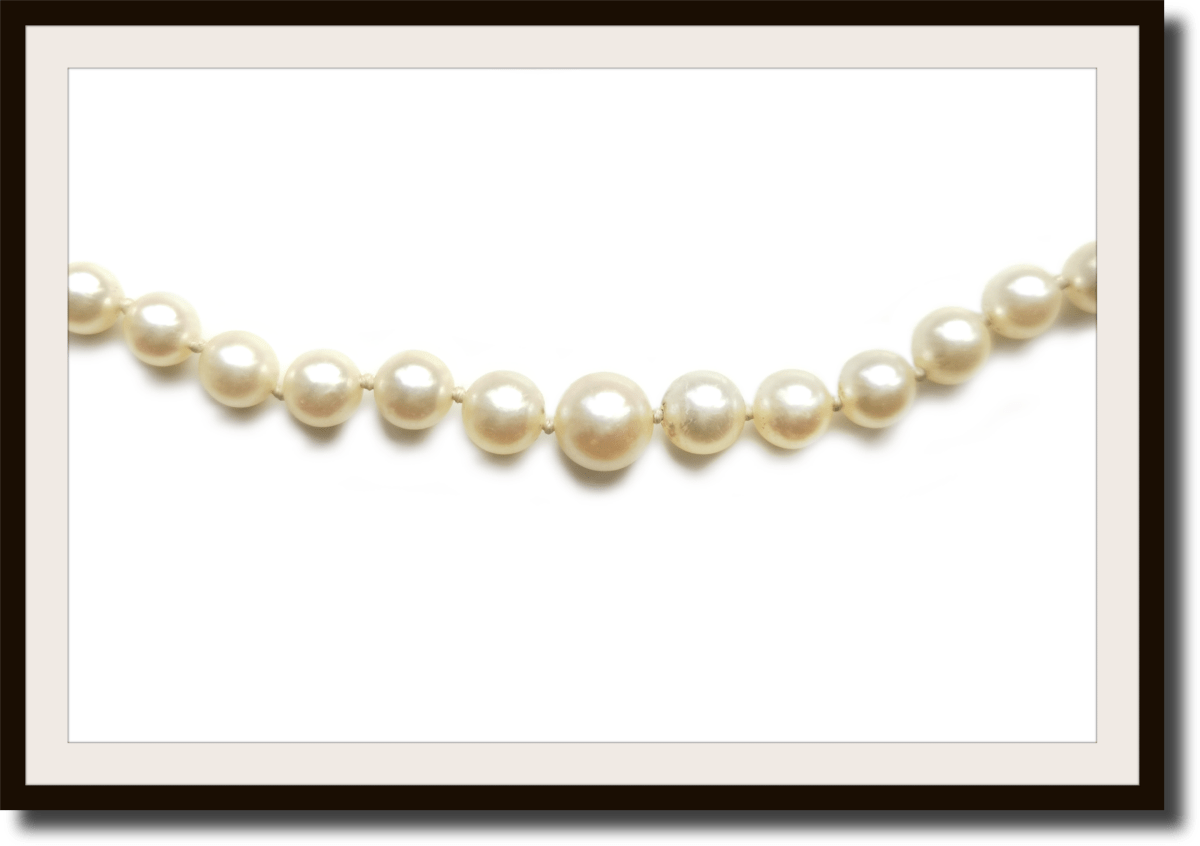 Vintage Hand Knotted Graduated Cultured Pearl Necklace 19in 18k Clasp - Bloomsbury Manor Ltd