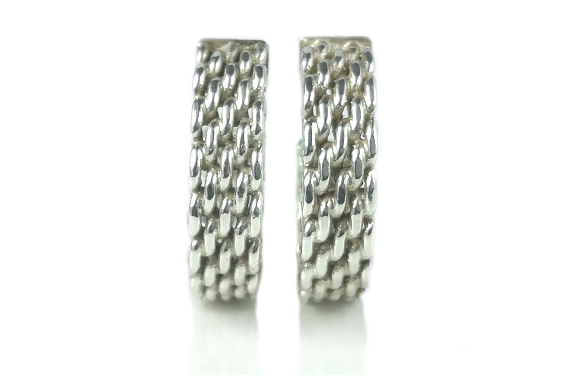 Tiffany & Co. Somerset Sterling Silver Hoop Earrings