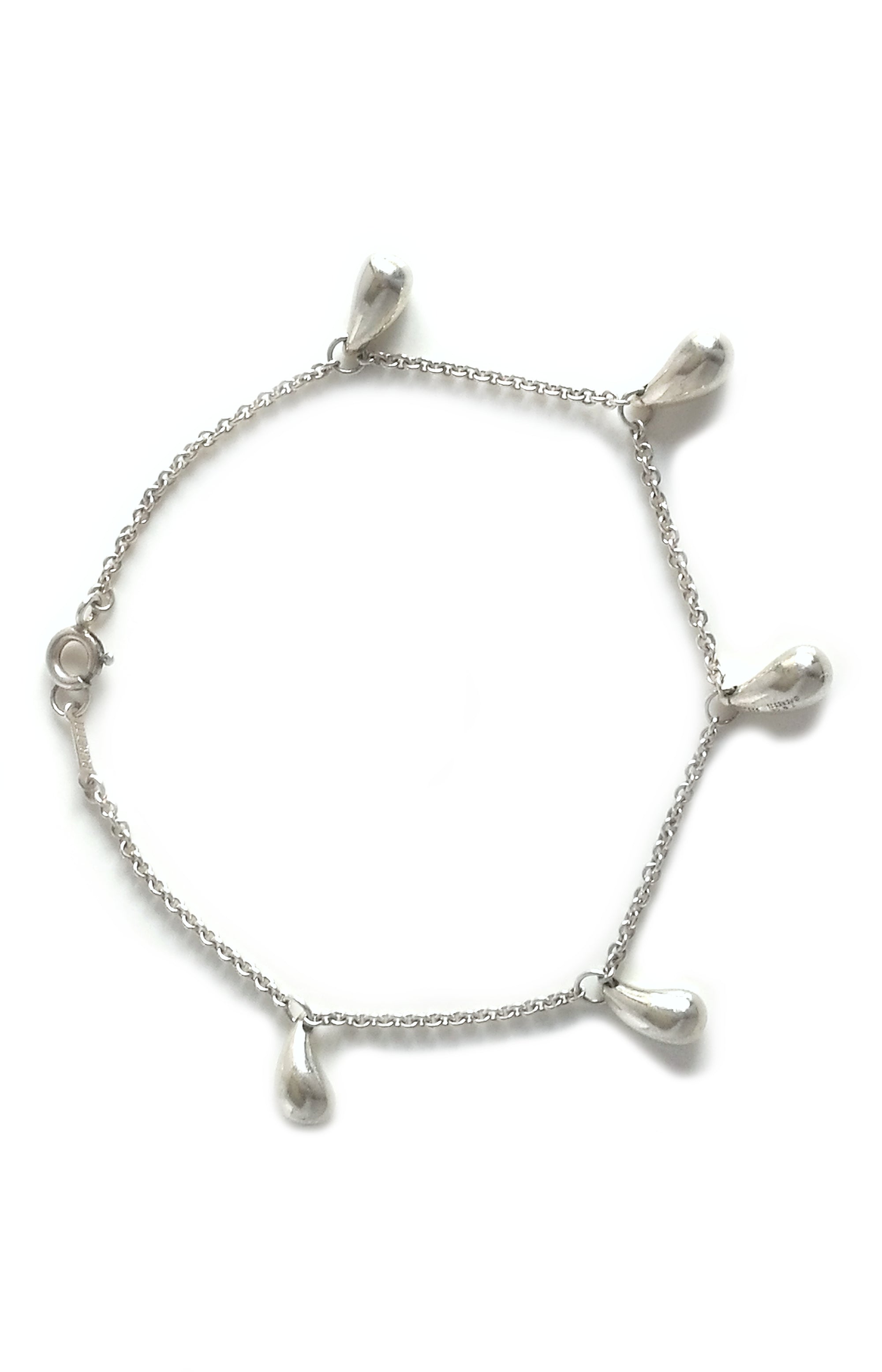 Tiffany & Co. Elsa Peretti Sterling Silver Teardop Bracelet – 7 inch