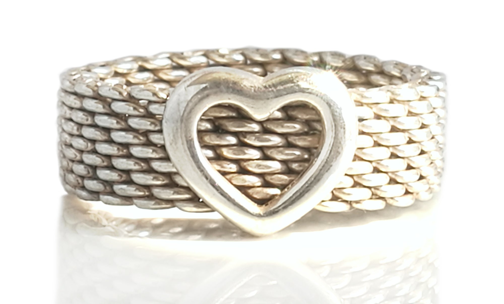 Tiffany & Co. Sterling Silver Somerset Heart Ring